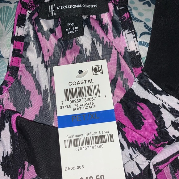 I-N-C Petite XL Women’s Keyhole Halter Blouse - Picture 4 of 4